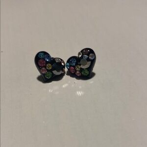 Heart Shaped Multicolor Stud Earrings